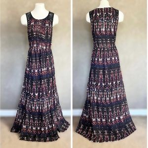 H&M Red Black Blue White Lace Sleeveless 10 Long Maxi Dress